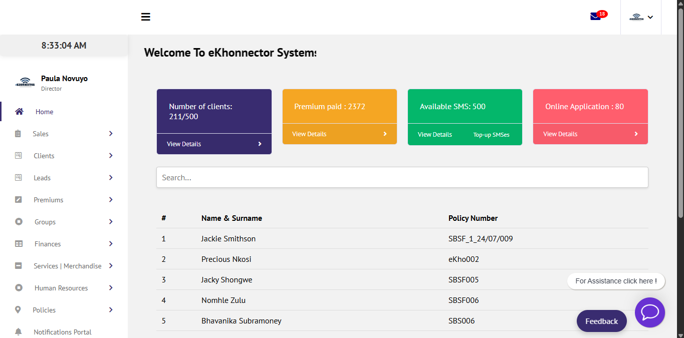 Dashboard Preview