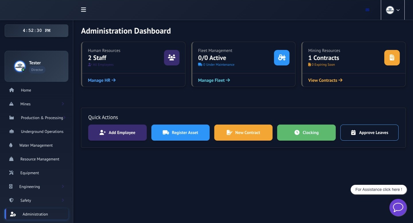 Administration Dashboard